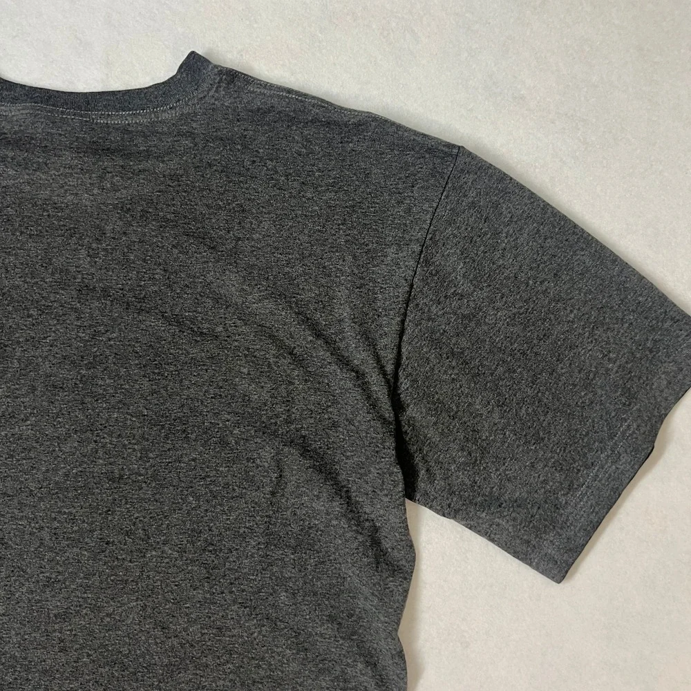 Vintage Adidas Mens Size Large T-shirt Gray Black Spell‎ Out Athletic Y2K 2000's